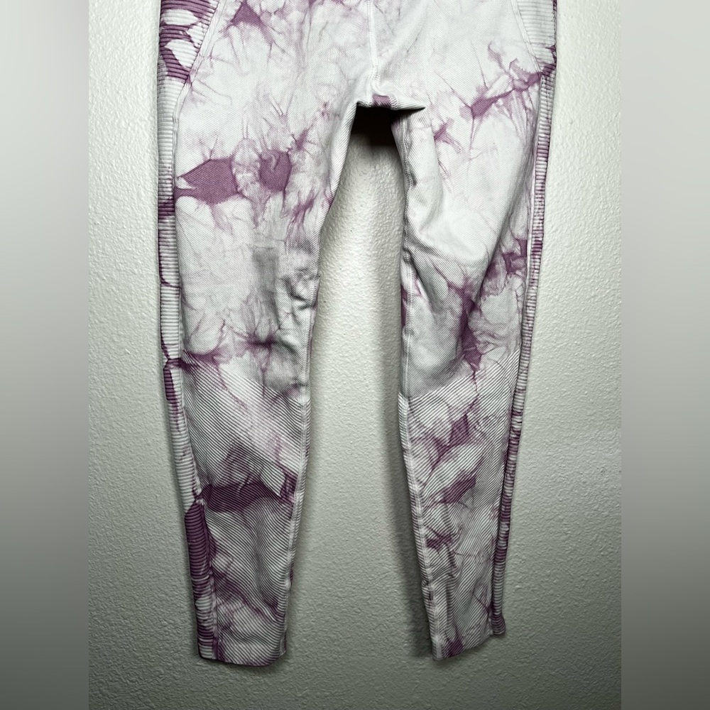 Aerie offline pink/purple 7/8 length tie dye leggings size large - Picture 8 of 11